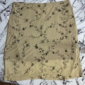 Vintage XOXO Beige Floral Pencil Skirt